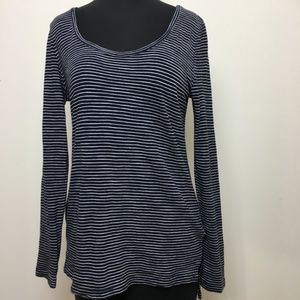 Banana Republic Navy Long Sleeve Tunic HiLo Hem S